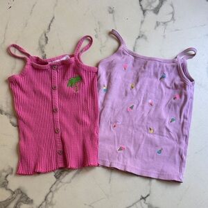 Set of Zara Pink and Purple Kids Tank Tops